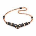 Rose Gold Charcoal Necklace - Unisex Jewelry